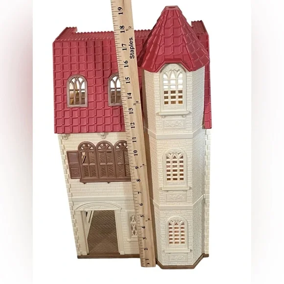 Calico Critters Red Roof Tower Home Dollhouse Elevator Epoch Sylvania Families - Picture 5 of 12